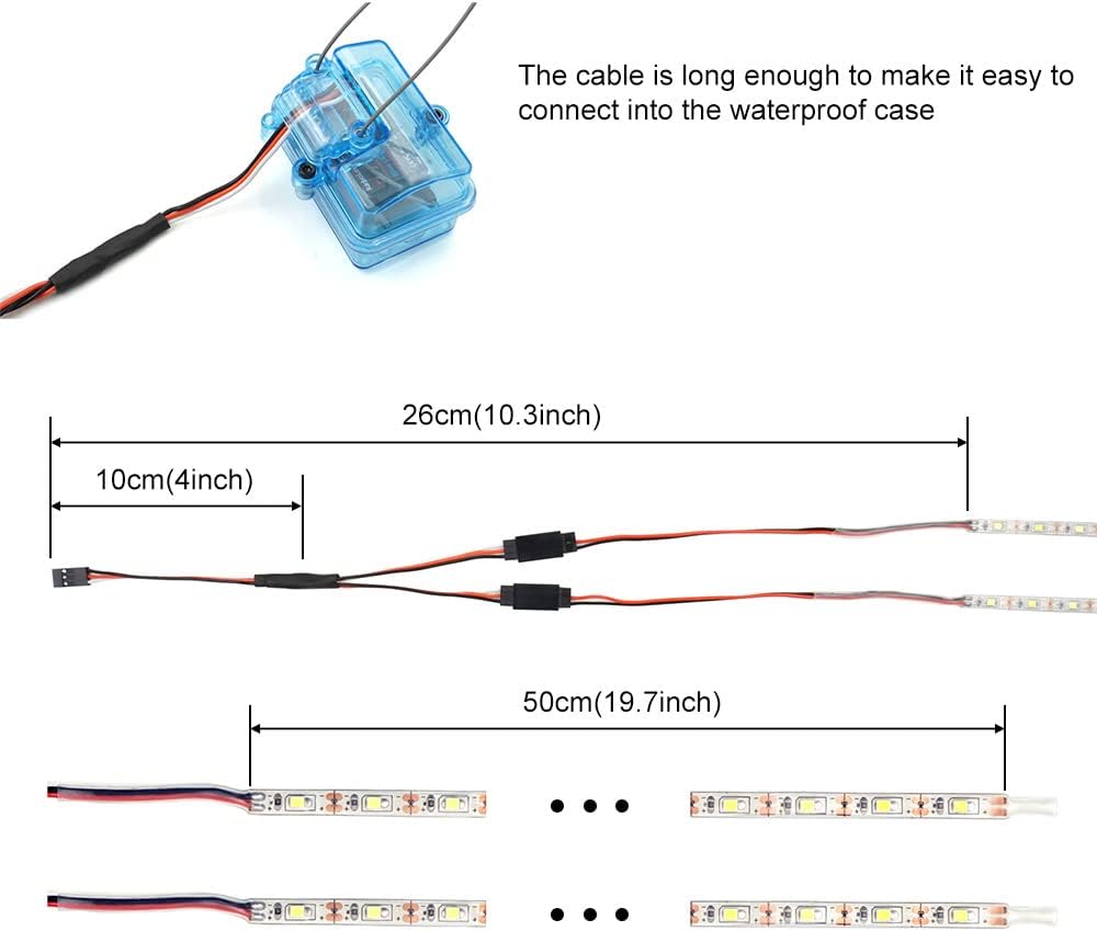 Waterproof LED Light Strips for RC Cars