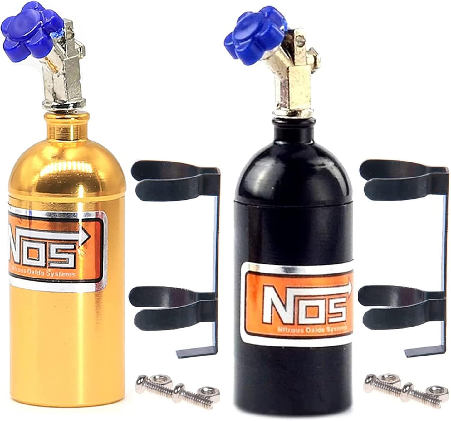 2Pack Metal Simulation Nitrogen Bottle Decoration Part Accessory