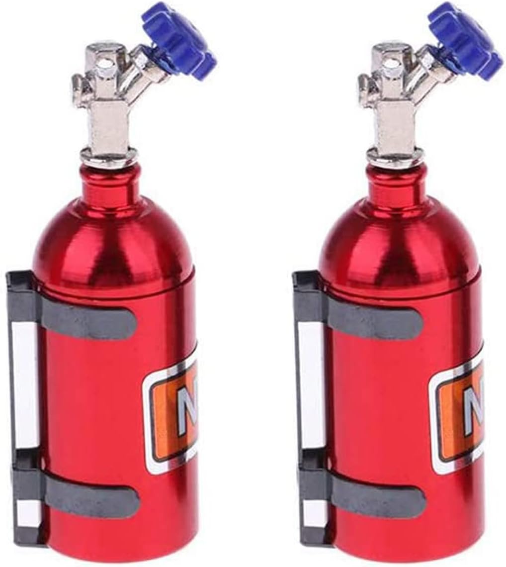 2Pack Metal Simulation Nitrogen Bottle Decoration Part Accessory