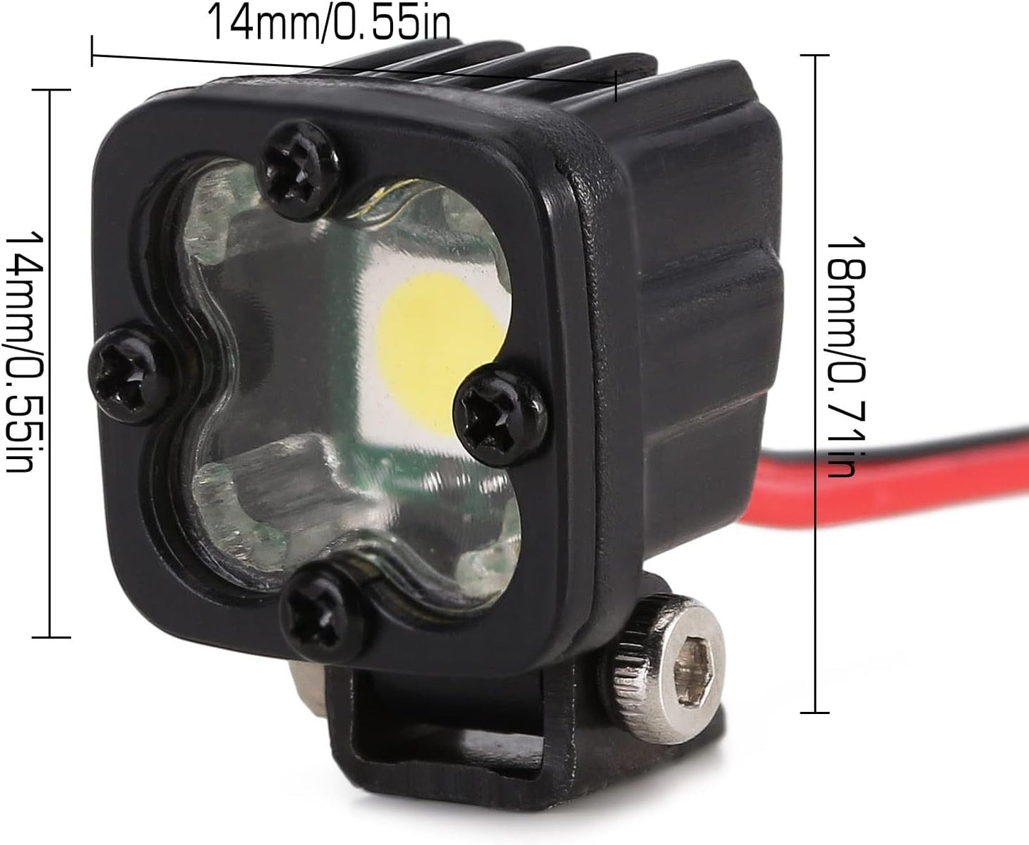 INJORA RC Crawler Lights LED Headlight for Axial TRX-4 TRX6 SCX10