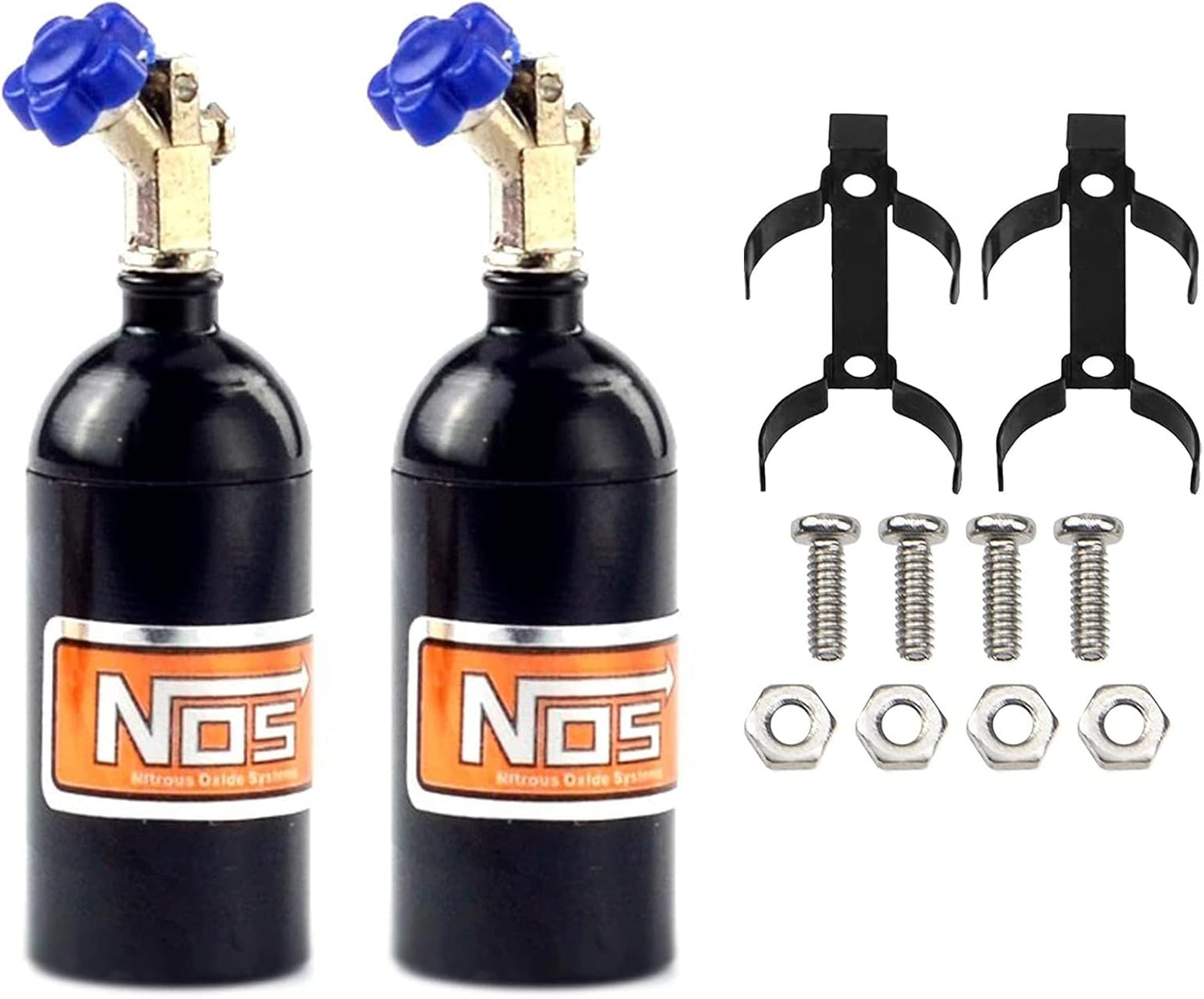 2Pack Metal Simulation Nitrogen Bottle Decoration Part Accessory