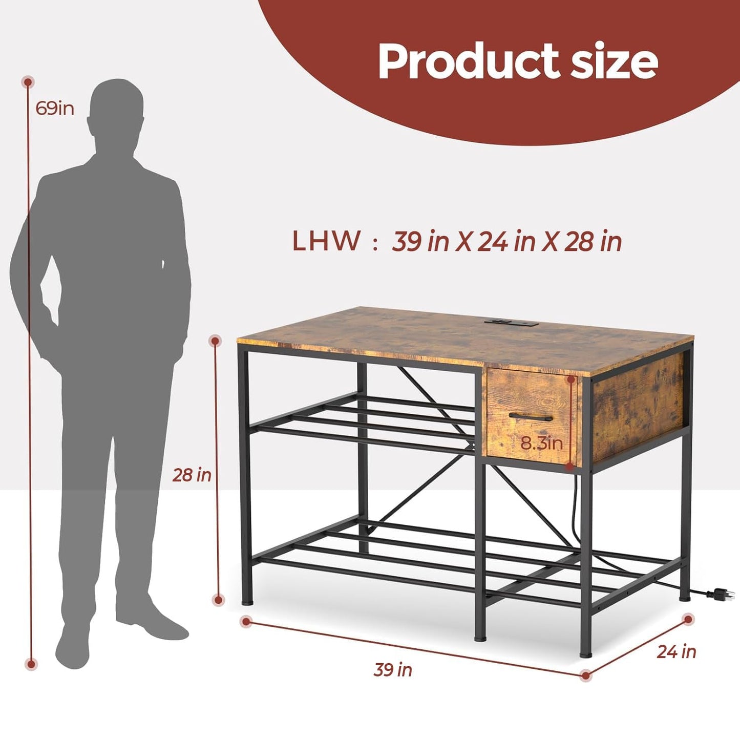 3D Printer Stand with Filament Storage