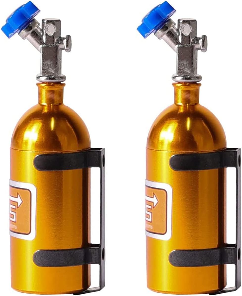 2Pack Metal Simulation Nitrogen Bottle Decoration Part Accessory