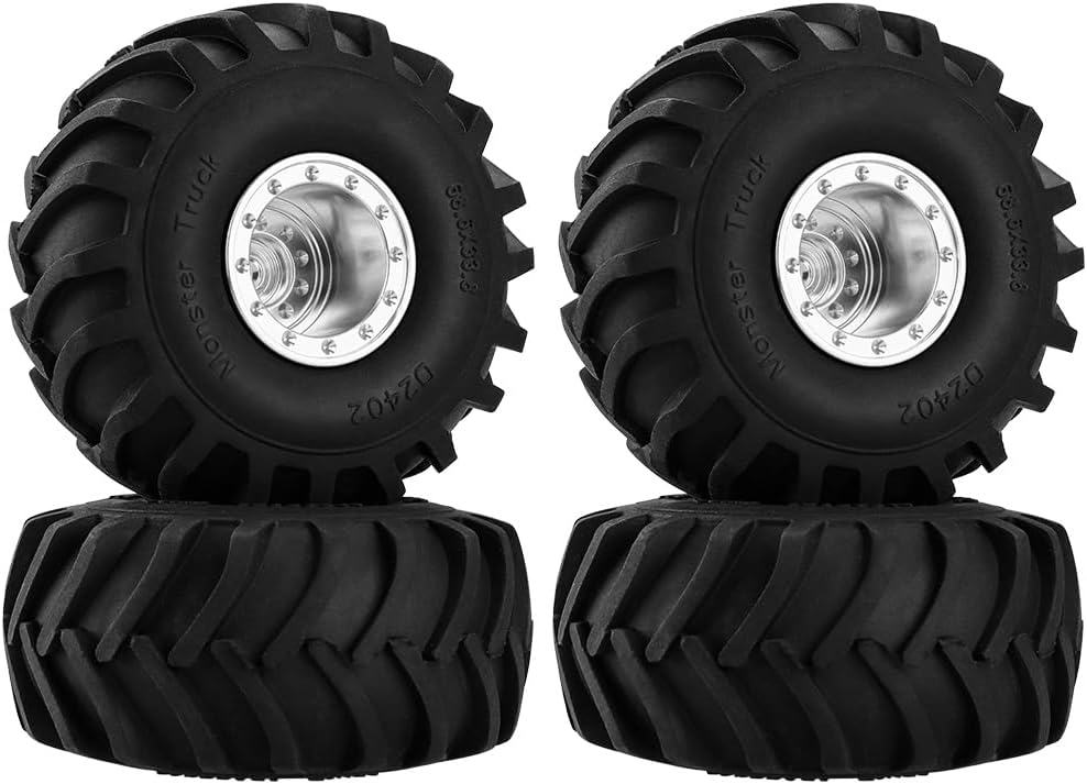 GLOBACT Aluminum Monster Truck RC Wheel Tires
