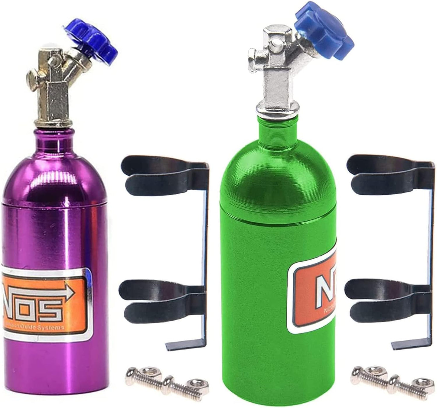 2Pack Metal Simulation Nitrogen Bottle Decoration Part Accessory