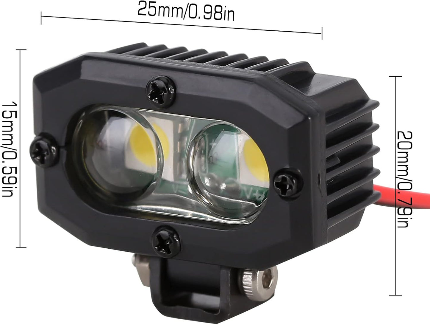 INJORA RC Crawler Lights LED Headlight for Axial TRX-4 TRX6 SCX10