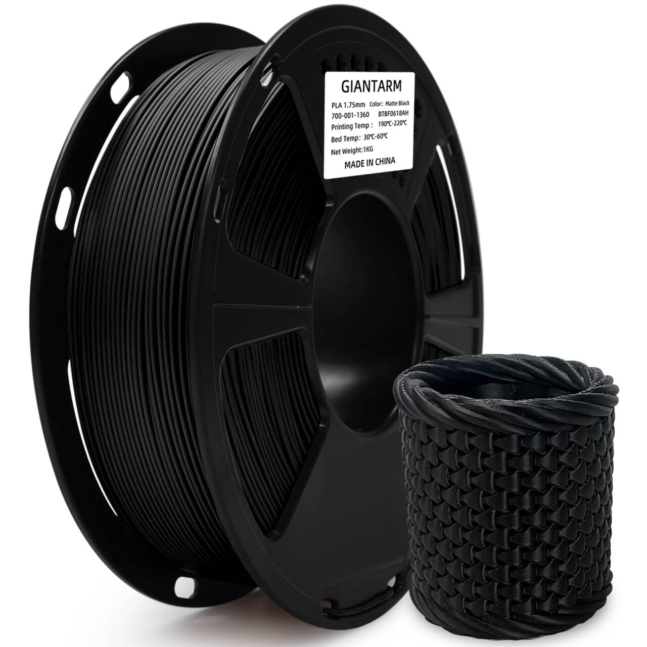 GIANTARM Silk Metallic Silver PLA 3D Printer Filament