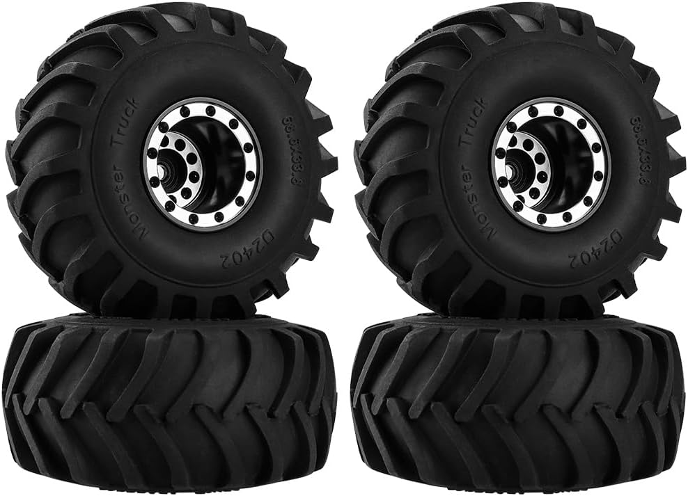 GLOBACT Aluminum Monster Truck RC Wheel Tires