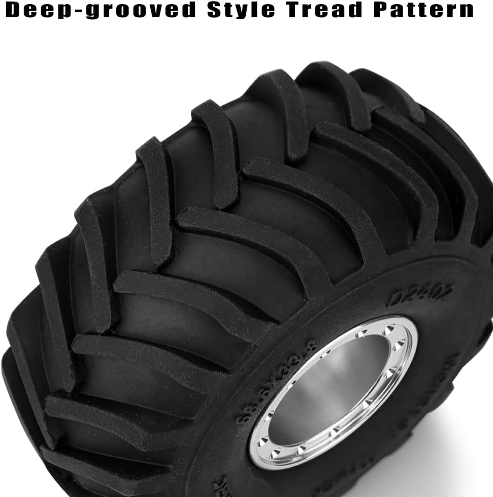 GLOBACT Aluminum Monster Truck RC Wheel Tires