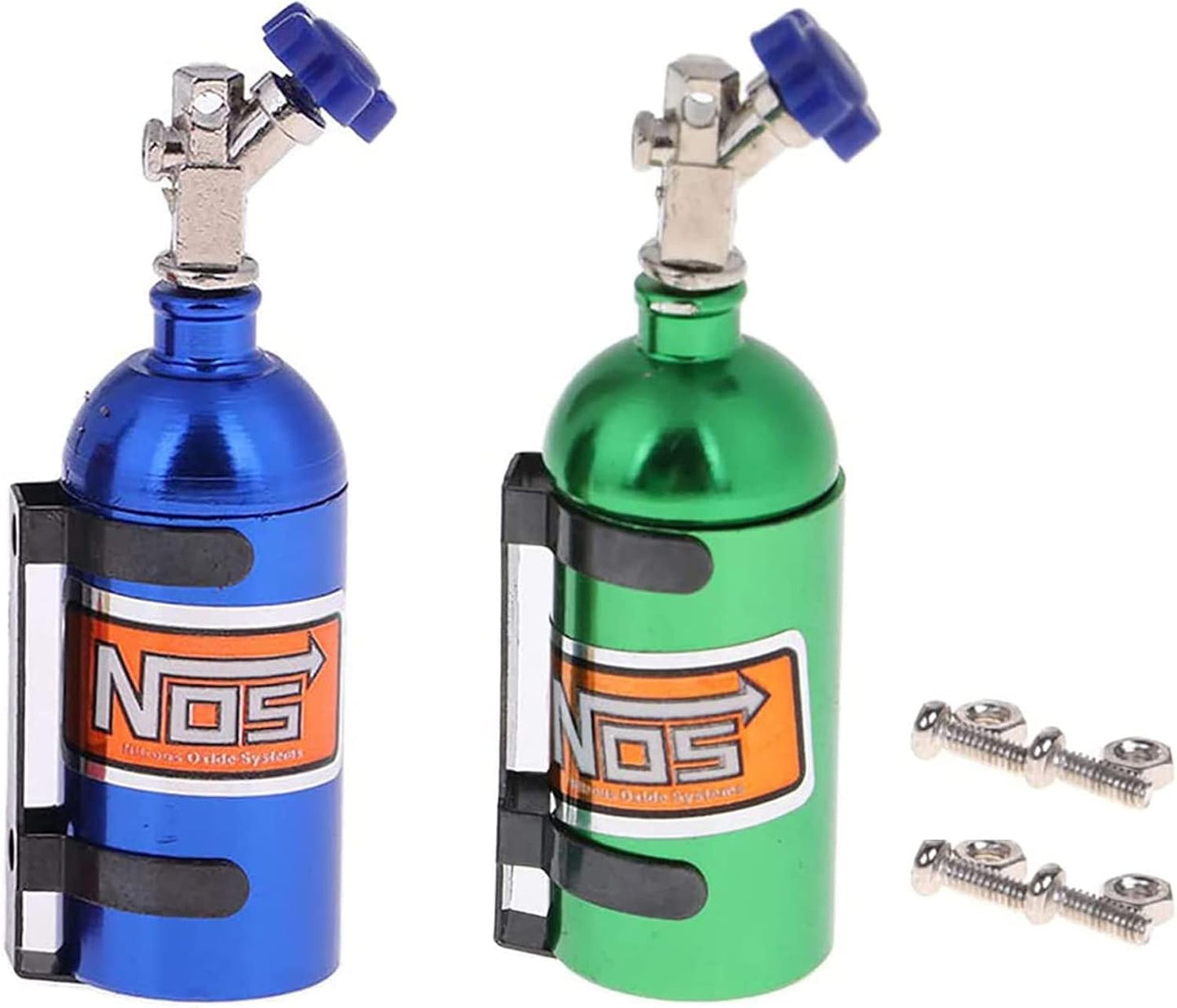 2Pack Metal Simulation Nitrogen Bottle Decoration Part Accessory