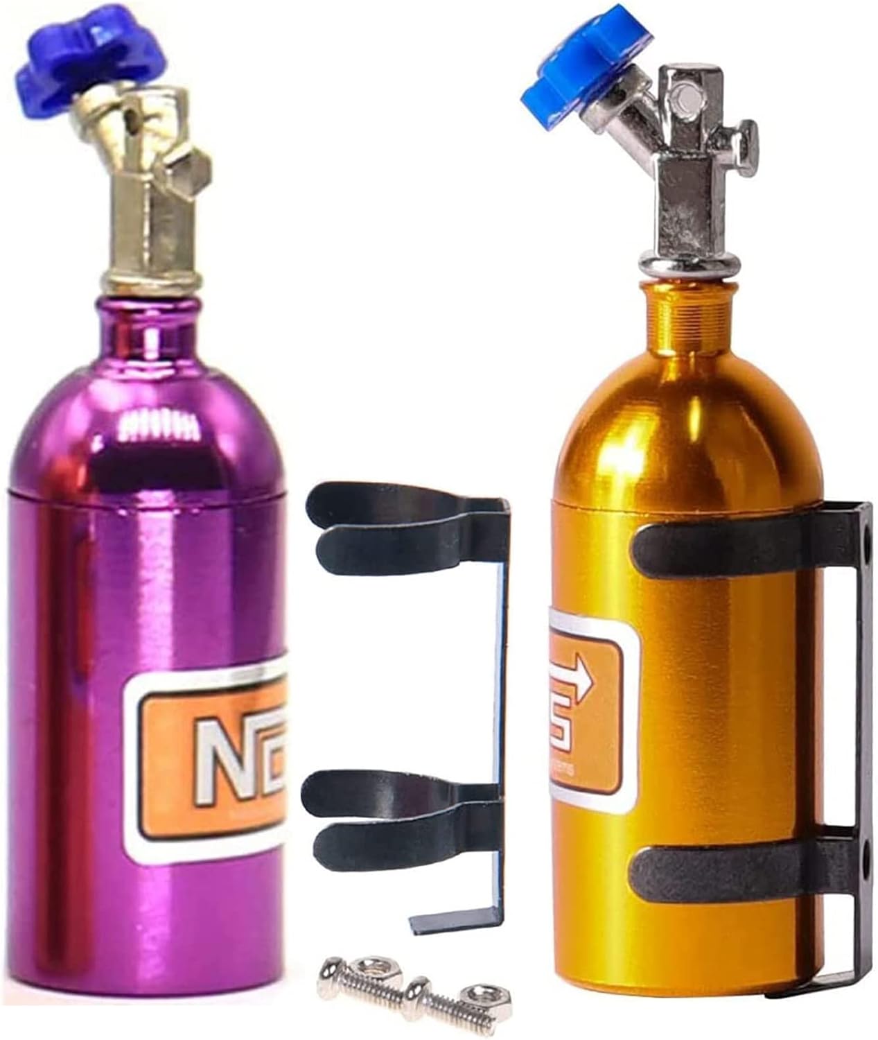 2Pack Metal Simulation Nitrogen Bottle Decoration Part Accessory