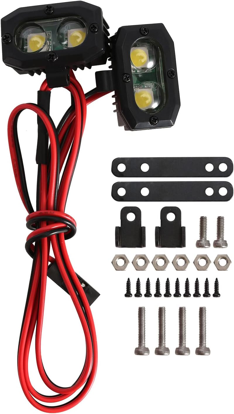 INJORA RC Crawler Lights LED Headlight for Axial TRX-4 TRX6 SCX10