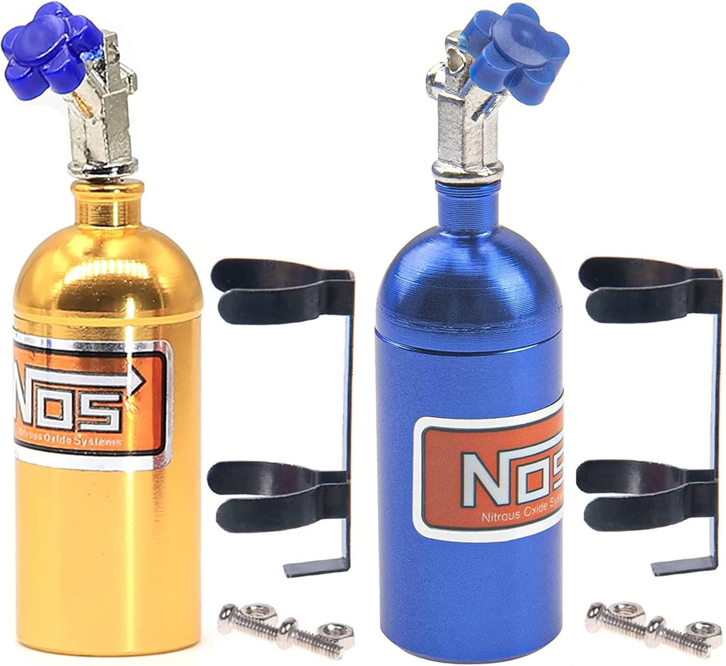 2Pack Metal Simulation Nitrogen Bottle Decoration Part Accessory