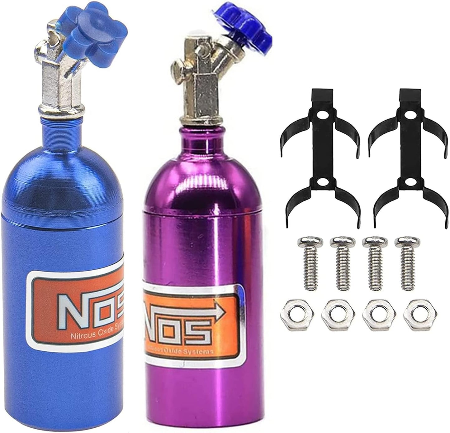 2Pack Metal Simulation Nitrogen Bottle Decoration Part Accessory