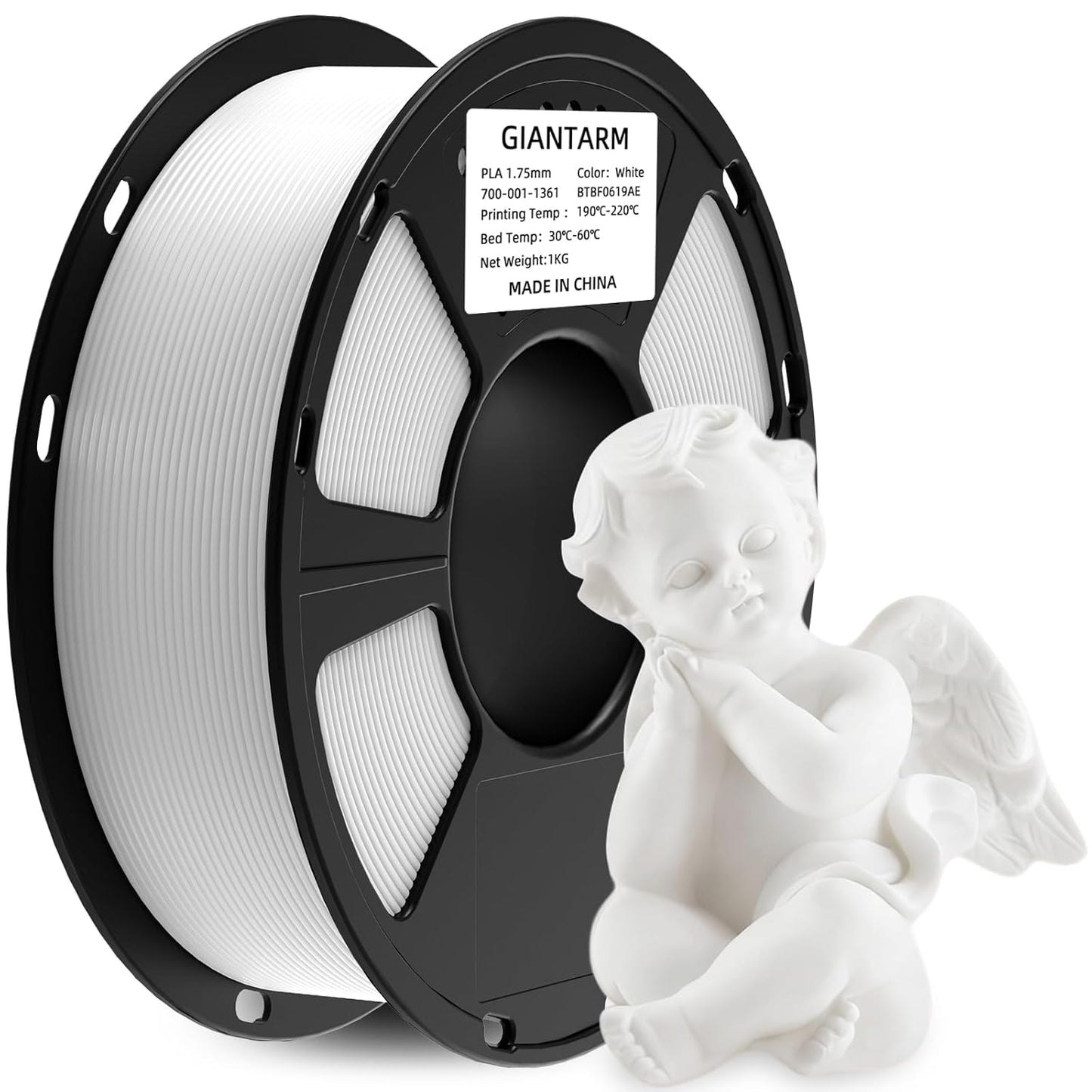 GIANTARM Silk Metallic Silver PLA 3D Printer Filament