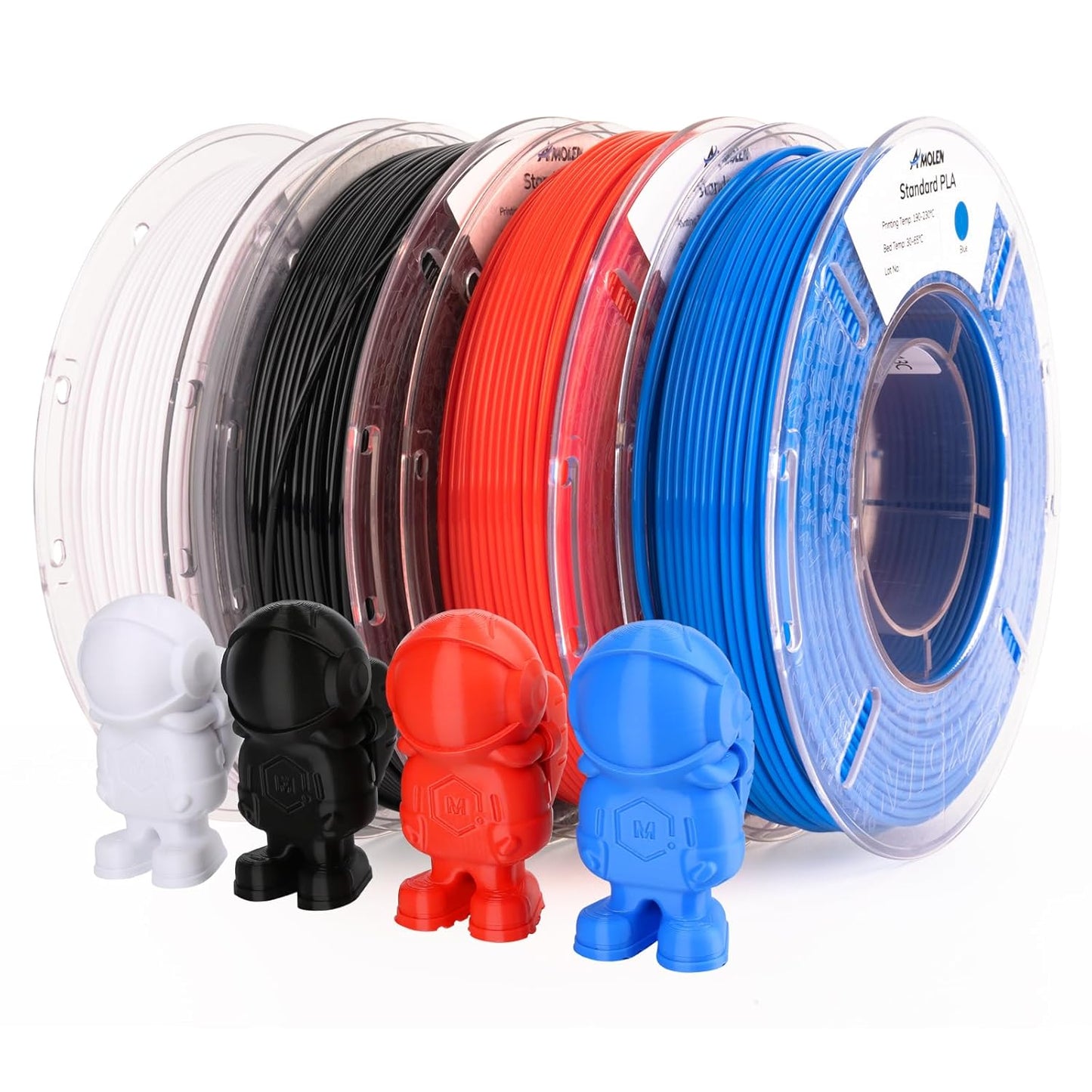 AMOLEN Silk PLA 3D Printer Filament Bundle