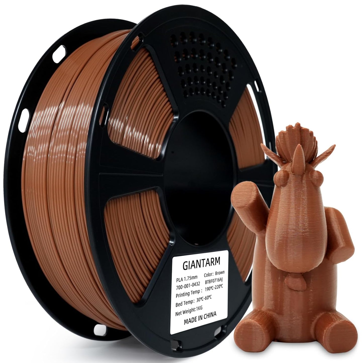 GIANTARM Silk Metallic Silver PLA 3D Printer Filament
