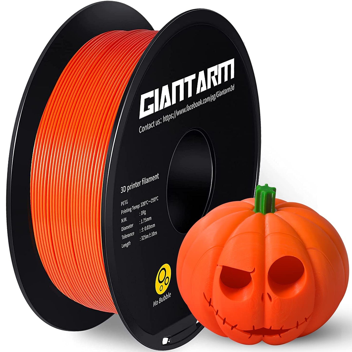 GIANTARM Silk Metallic Silver PLA 3D Printer Filament