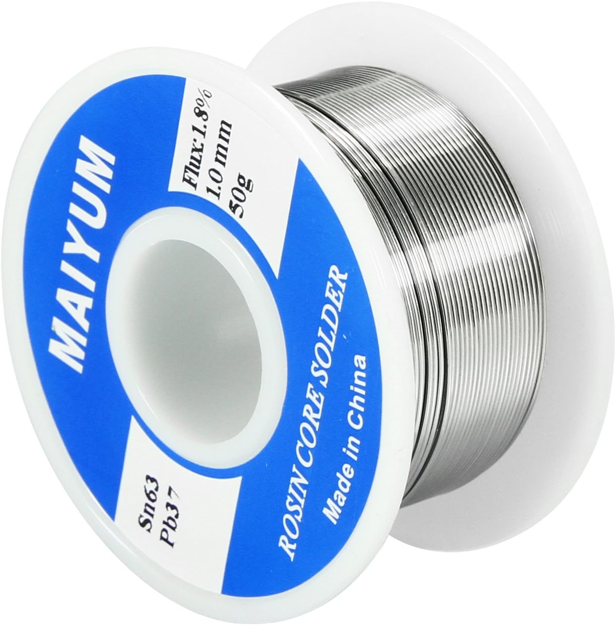 63-37 Tin Lead Rosin Core Solder Wire for Electrical Soldering (0.8mm 50g)