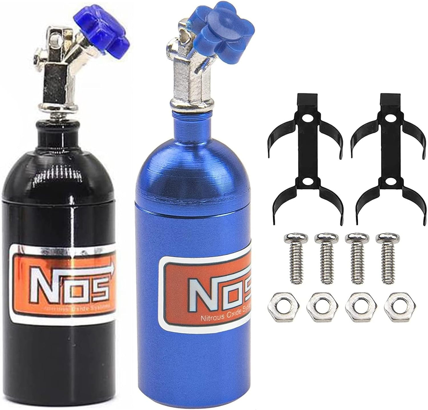 2Pack Metal Simulation Nitrogen Bottle Decoration Part Accessory