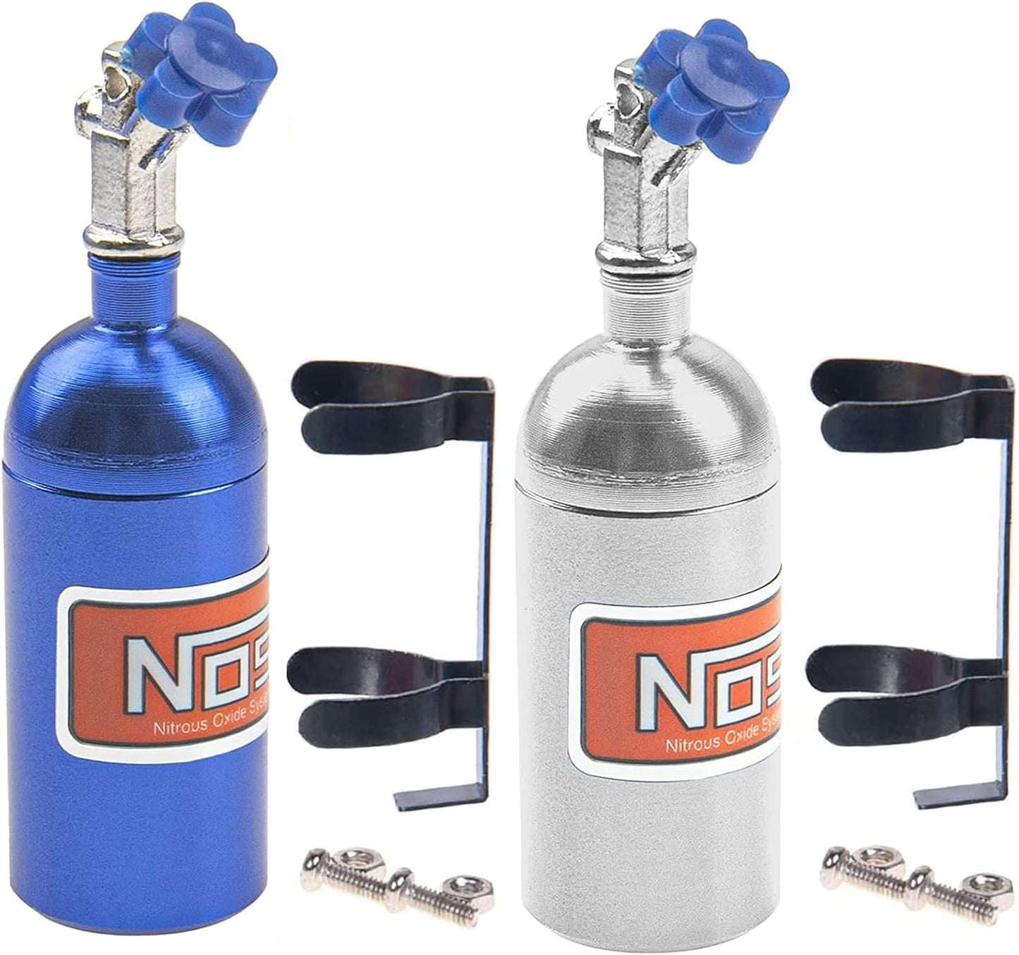 2Pack Metal Simulation Nitrogen Bottle Decoration Part Accessory