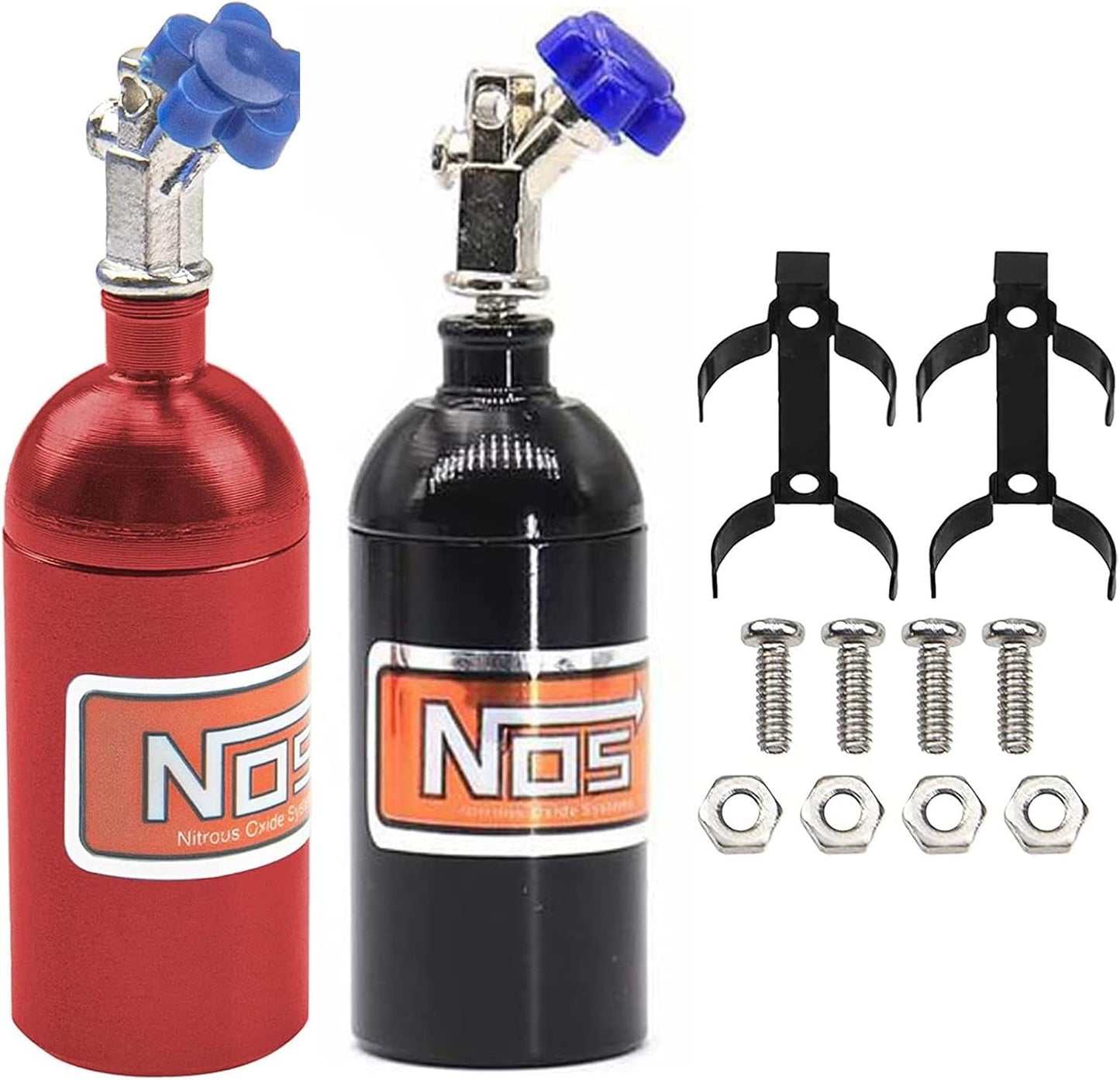 2Pack Metal Simulation Nitrogen Bottle Decoration Part Accessory