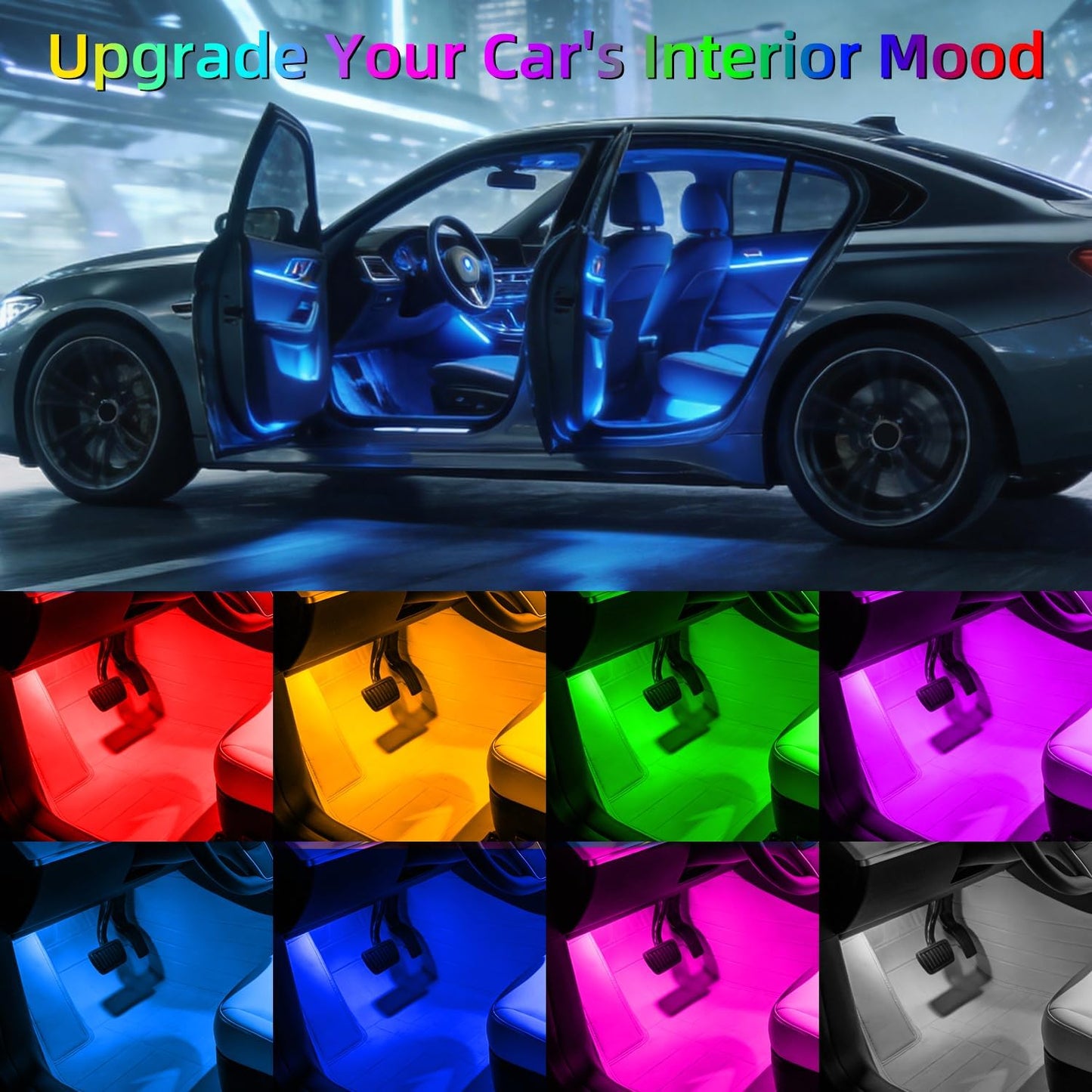 4PCS Wireless LED Strobe Lights with Remote Control