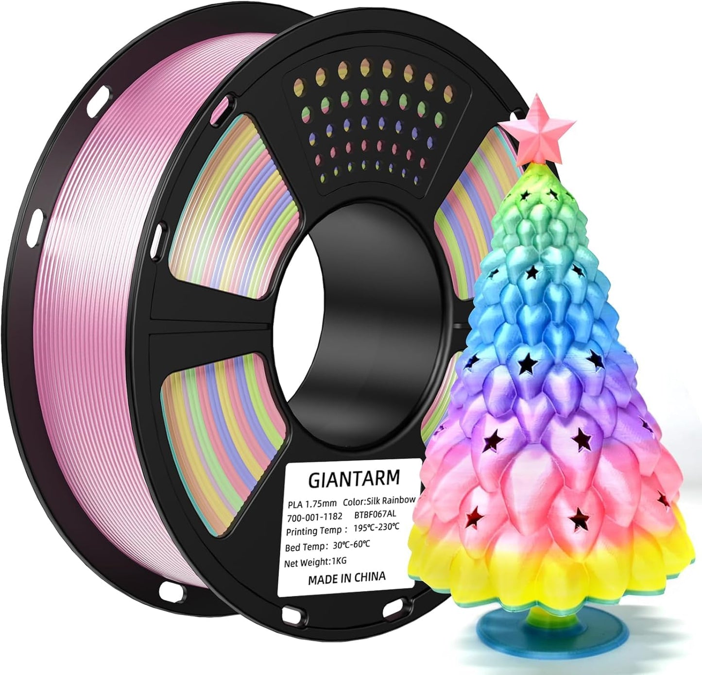 GIANTARM Silk Metallic Silver PLA 3D Printer Filament