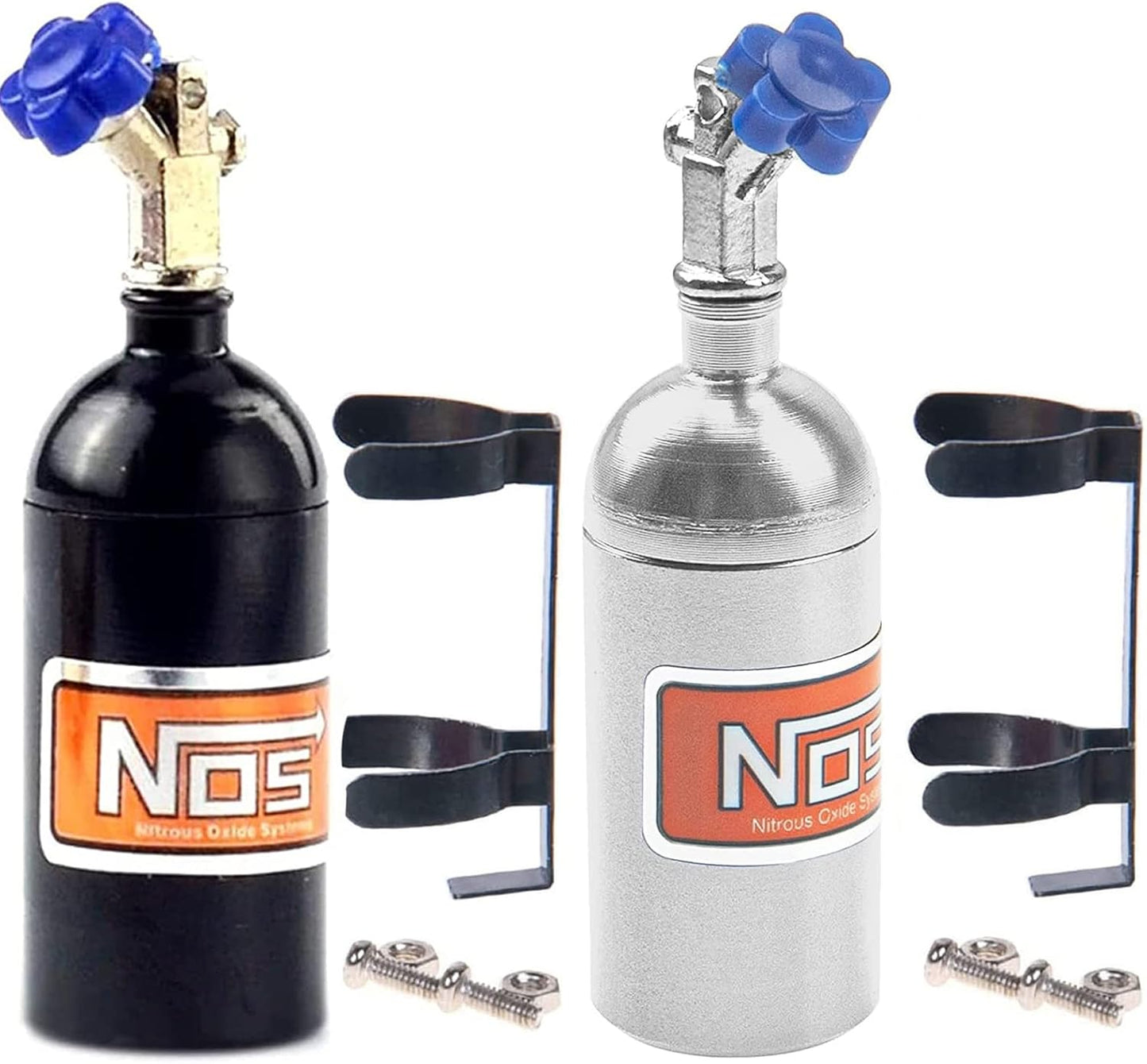 2Pack Metal Simulation Nitrogen Bottle Decoration Part Accessory
