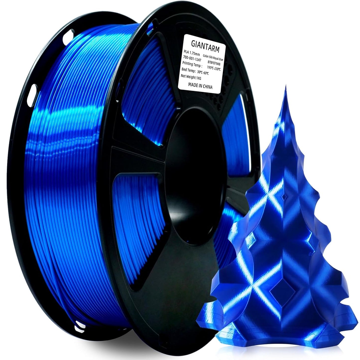GIANTARM Silk Metallic Silver PLA 3D Printer Filament