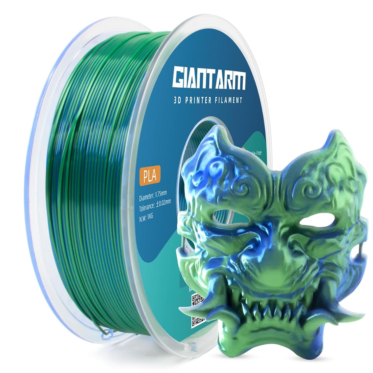 GIANTARM Silk Metallic Silver PLA 3D Printer Filament