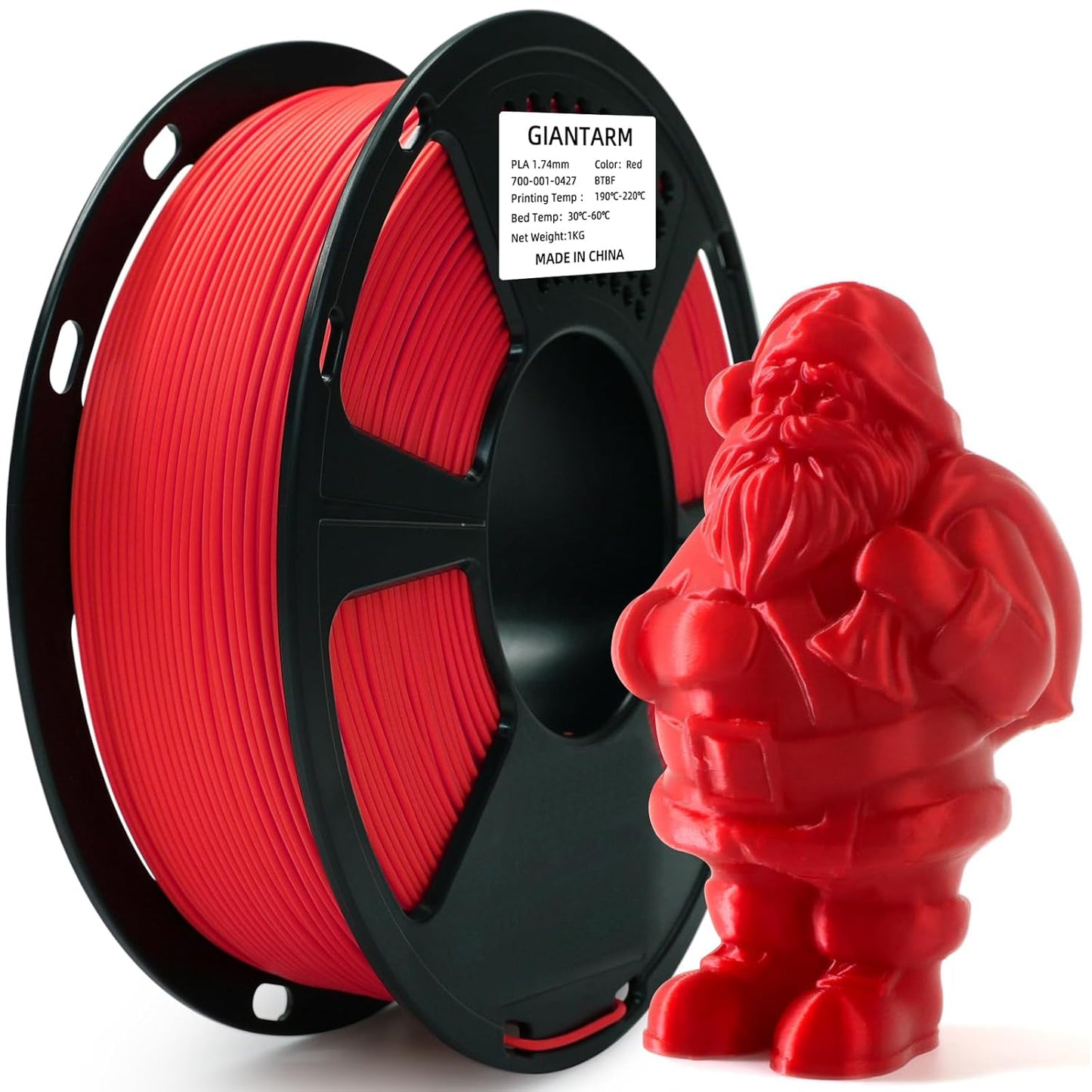 GIANTARM Silk Metallic Silver PLA 3D Printer Filament