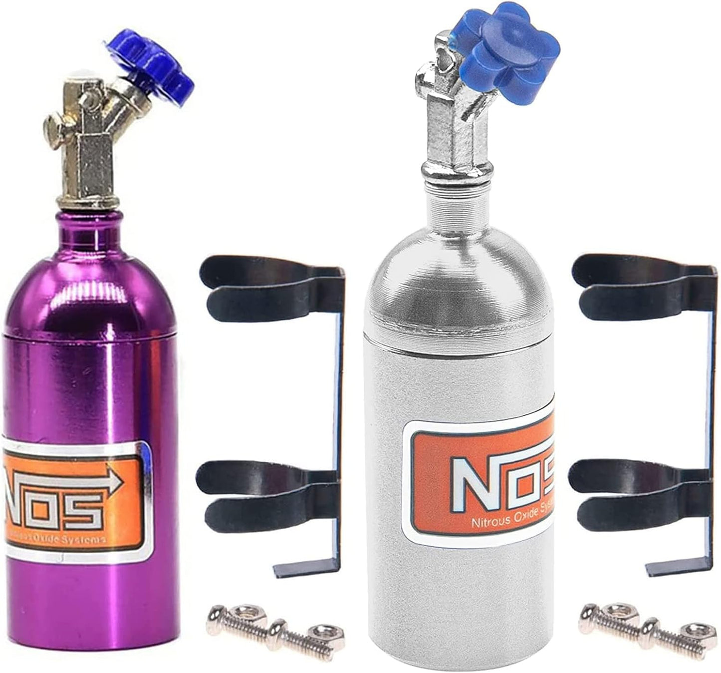 2Pack Metal Simulation Nitrogen Bottle Decoration Part Accessory
