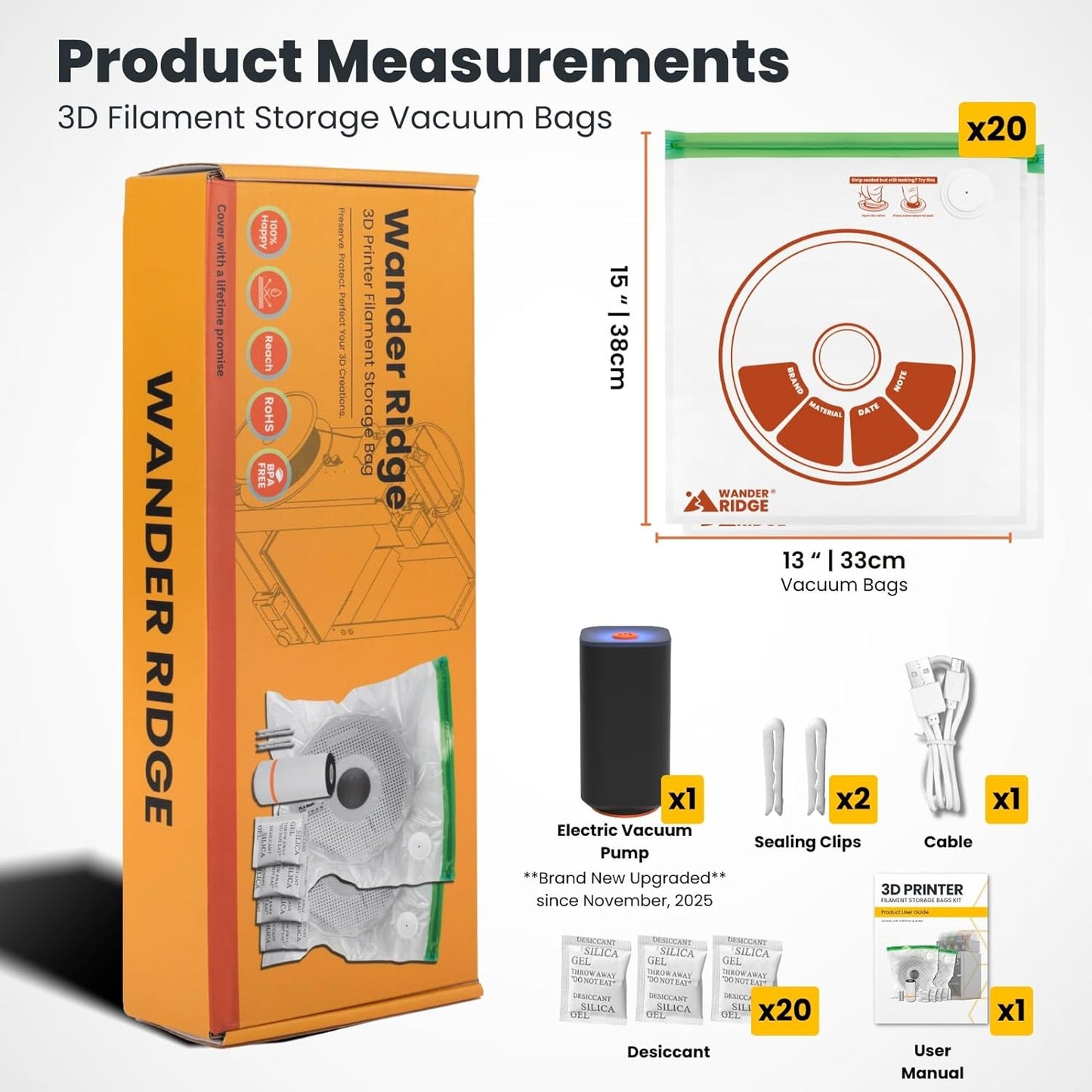 3D Printer Filament Storage Bags