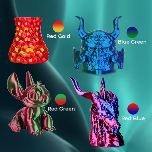 AMOLEN Silk PLA 3D Printer Filament Bundle