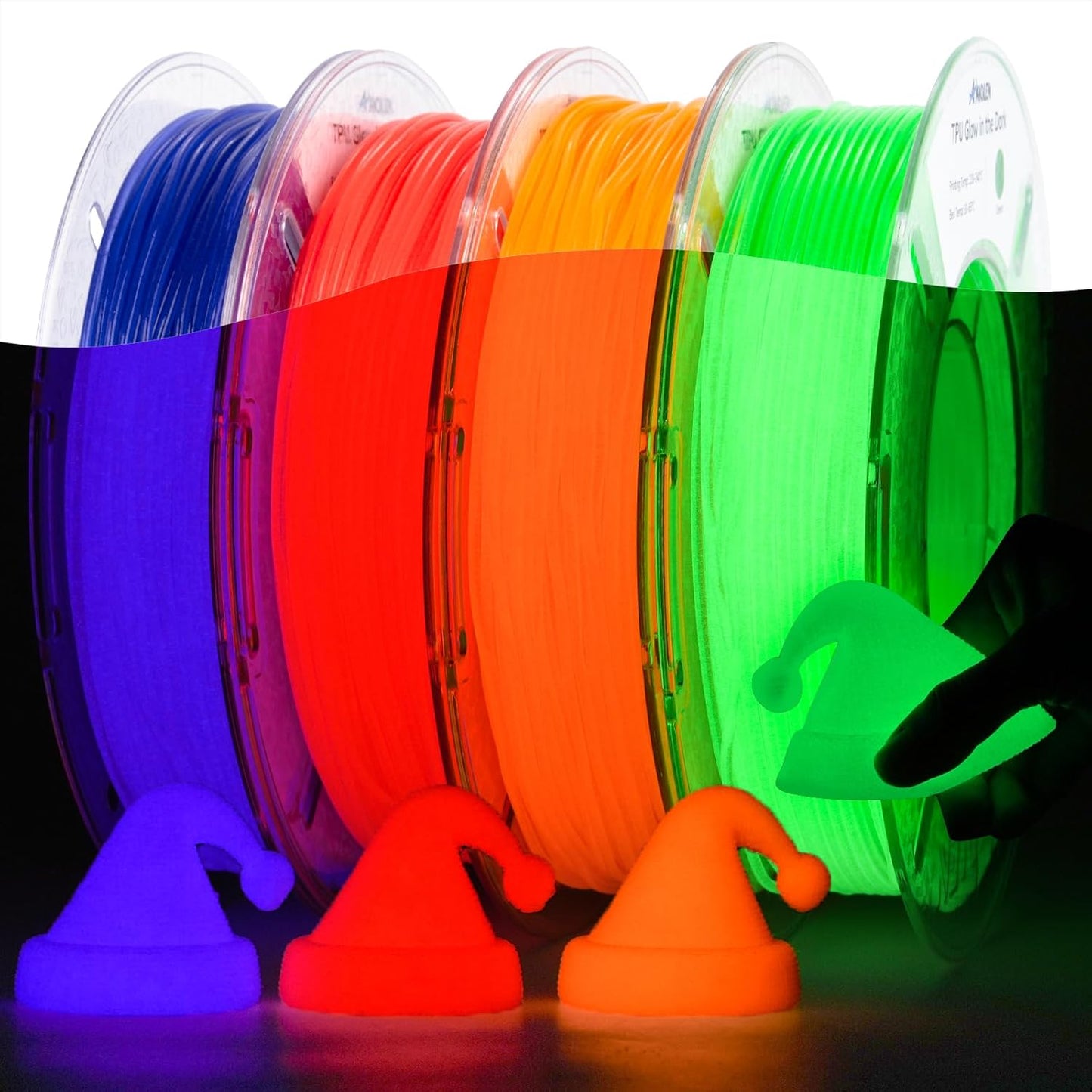AMOLEN Silk PLA 3D Printer Filament Bundle