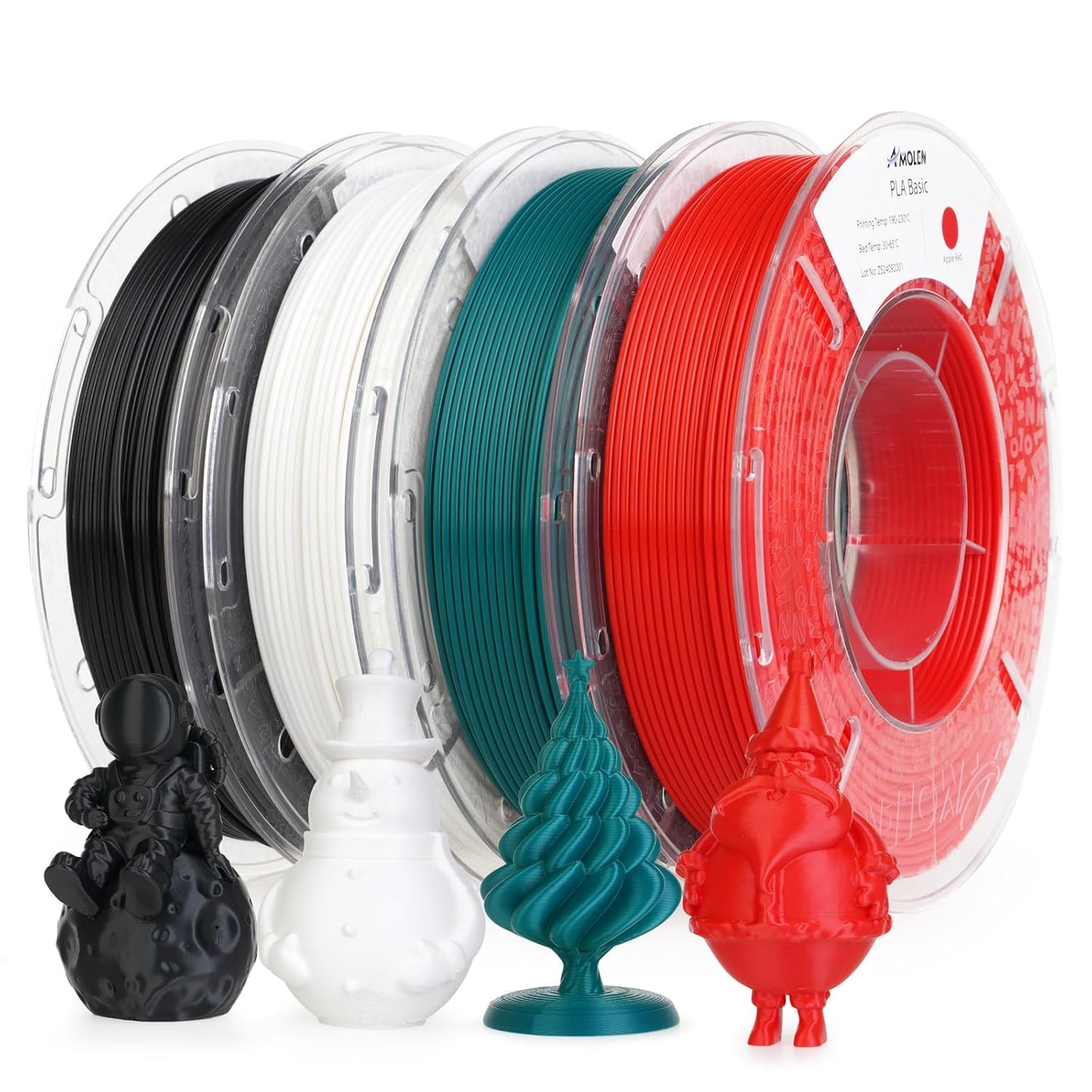 AMOLEN Silk PLA 3D Printer Filament Bundle