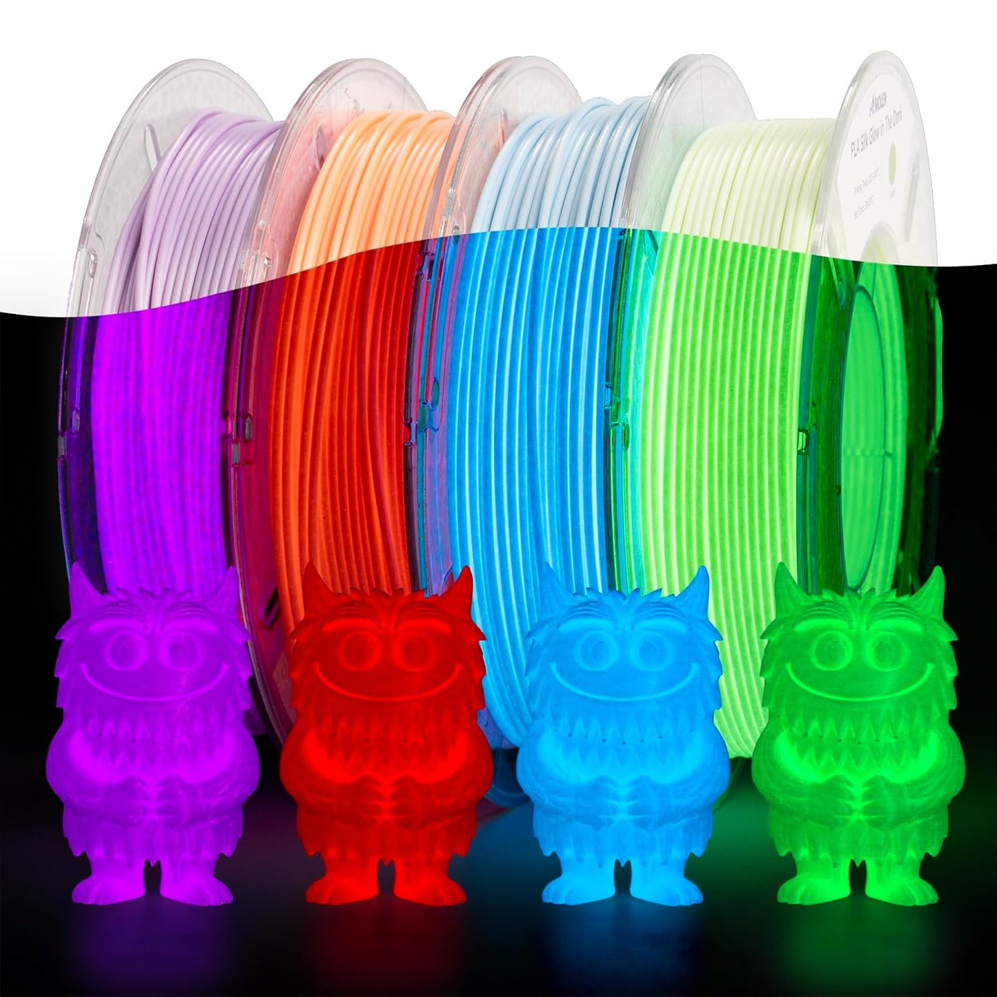 AMOLEN Silk PLA 3D Printer Filament Bundle