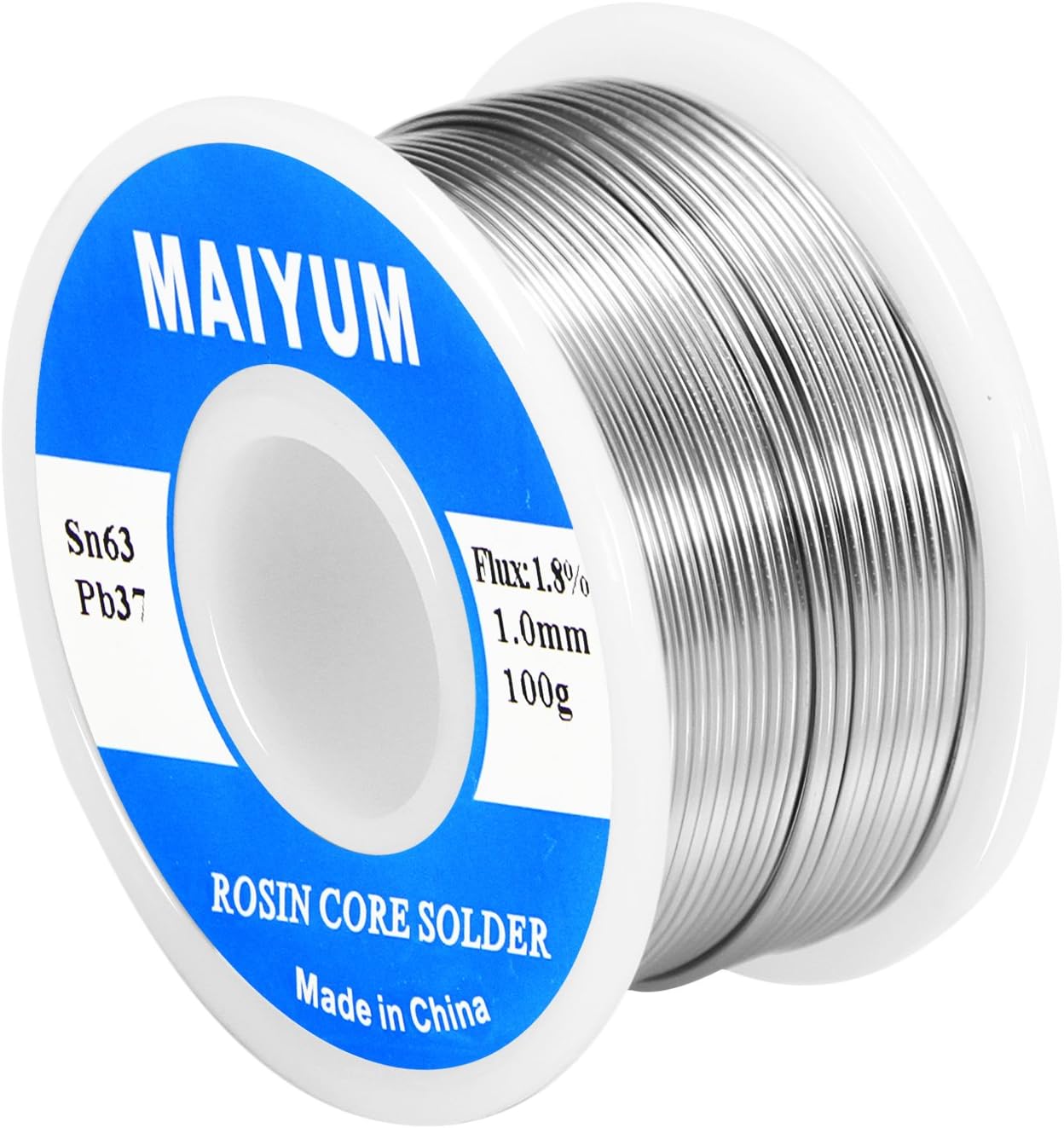 63-37 Tin Lead Rosin Core Solder Wire for Electrical Soldering (0.8mm 50g)