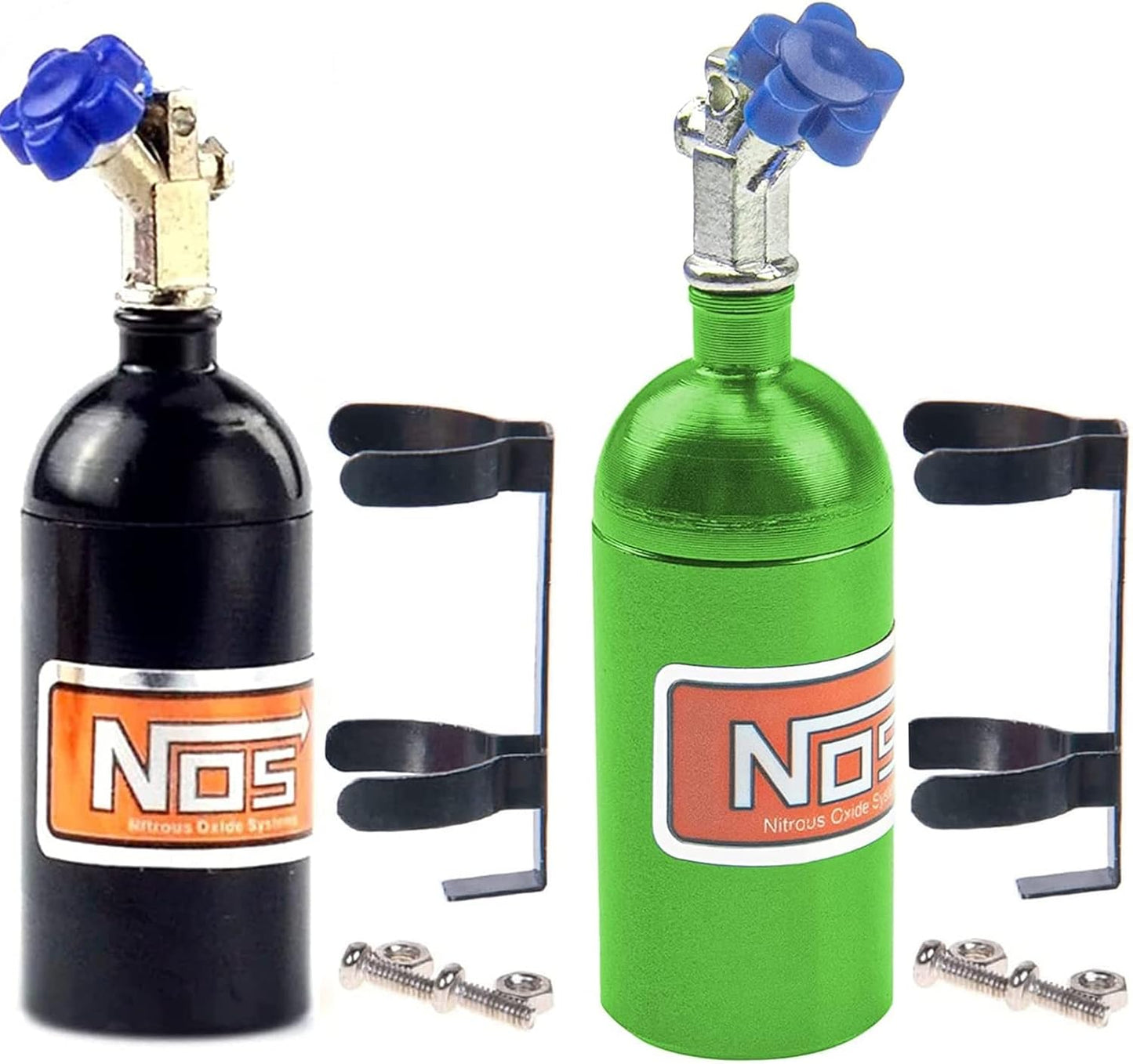 2Pack Metal Simulation Nitrogen Bottle Decoration Part Accessory