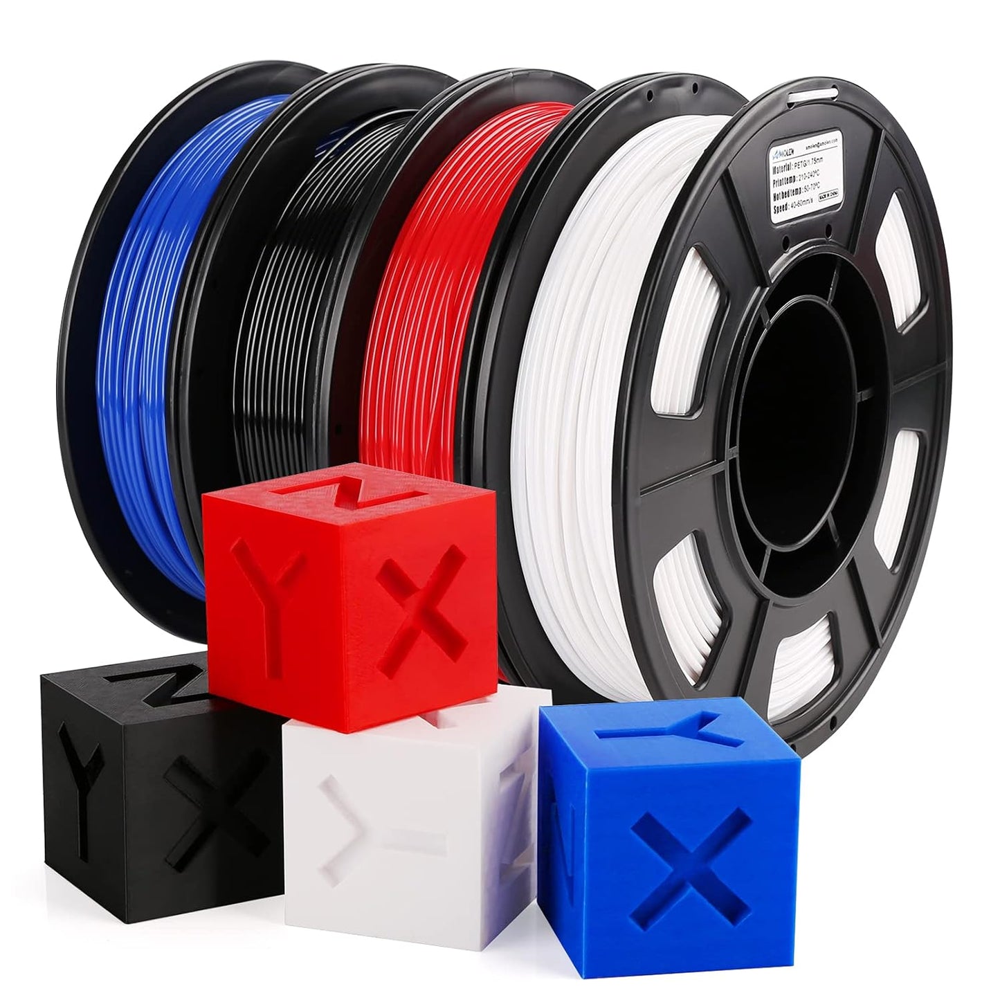 AMOLEN Silk PLA 3D Printer Filament Bundle