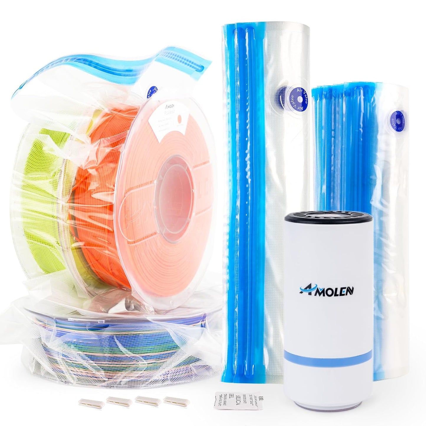 AMOLEN Silk PLA 3D Printer Filament Bundle