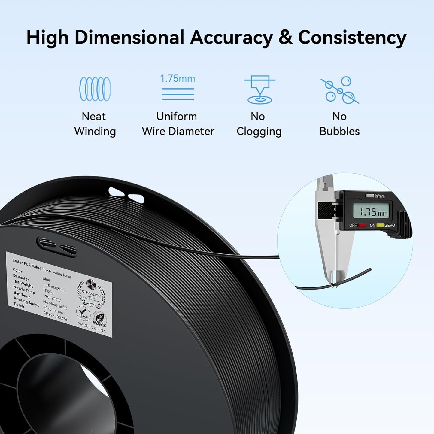 PLA Filament Bundle for 3D Printing