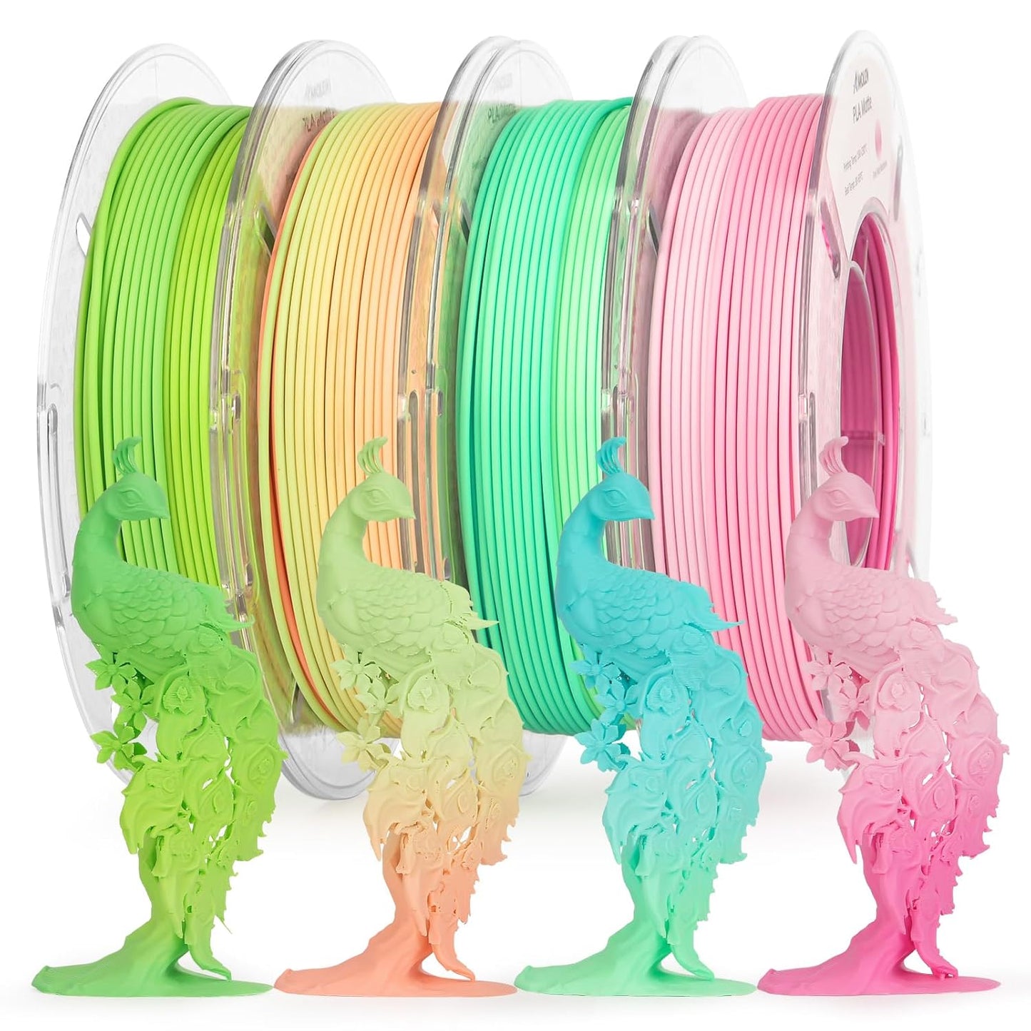 AMOLEN Silk PLA 3D Printer Filament Bundle