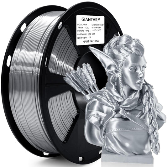 GIANTARM Silk Metallic Silver PLA 3D Printer Filament