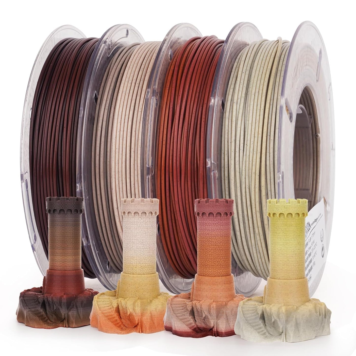 AMOLEN Silk PLA 3D Printer Filament Bundle