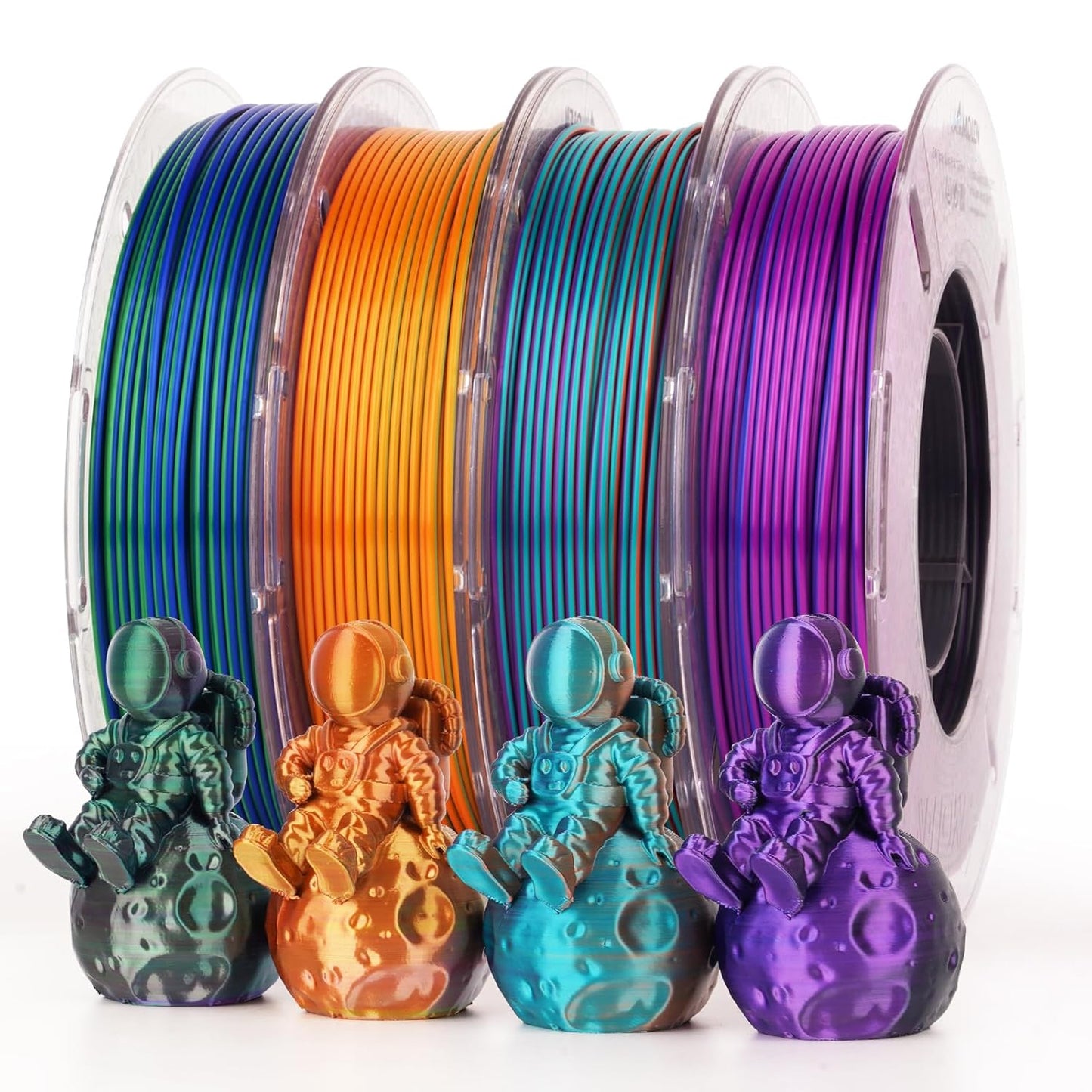 AMOLEN Silk PLA 3D Printer Filament Bundle