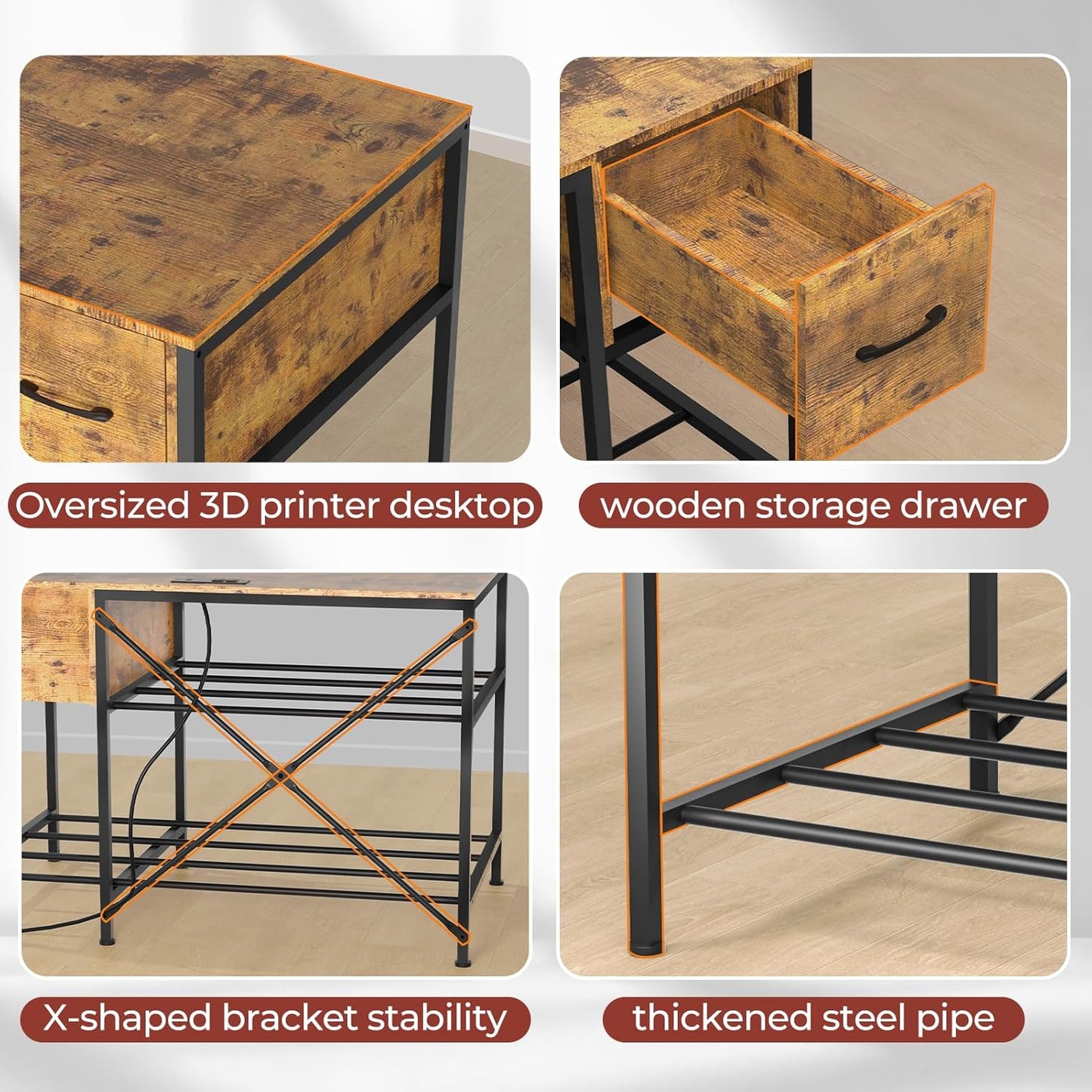 3D Printer Stand with Filament Storage