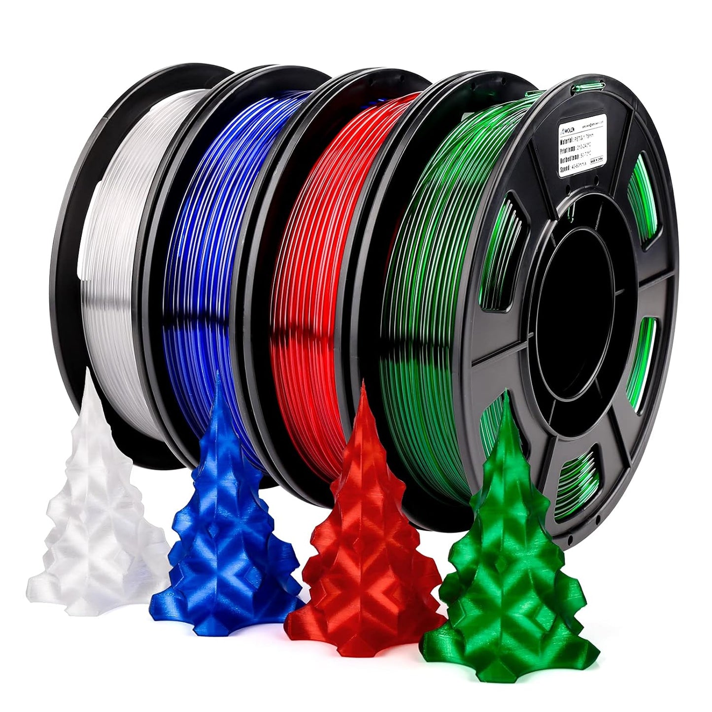 AMOLEN Silk PLA 3D Printer Filament Bundle