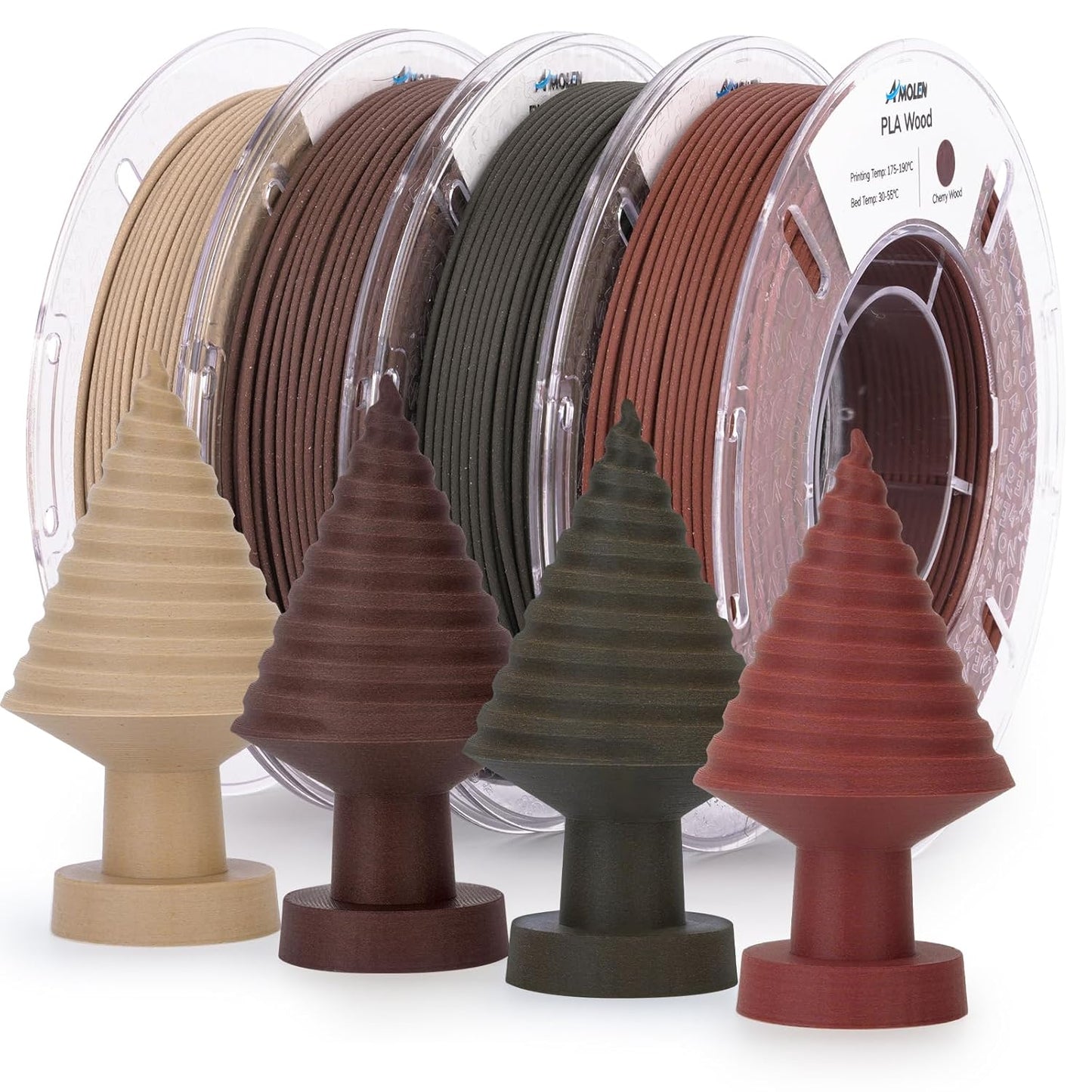 AMOLEN Silk PLA 3D Printer Filament Bundle